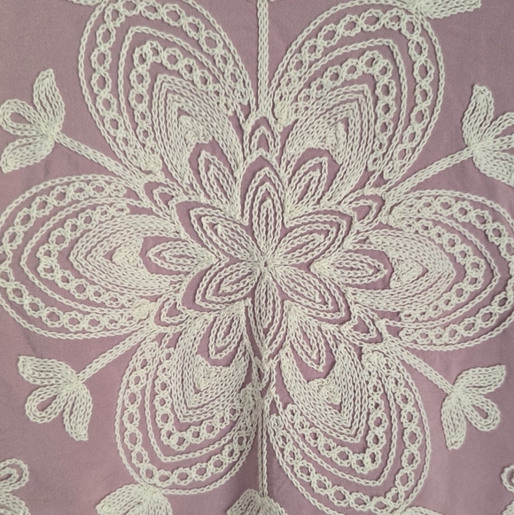 Ana & Rose Romantic Boho Embroidered Bell-Sleeve Blouse Pesant Top Sz.L - Picture 4 of 11